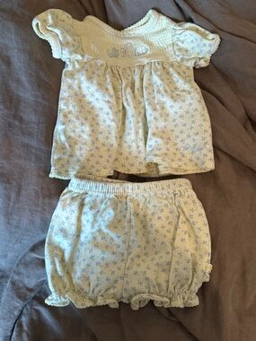 Disney Winnie the Pooh Yellow Cotton Set with Blue Floral Print